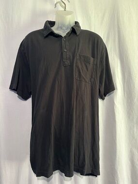 George Black Short Sleeve Polo Shirt with Chest Pocket Men’s Size 2XL